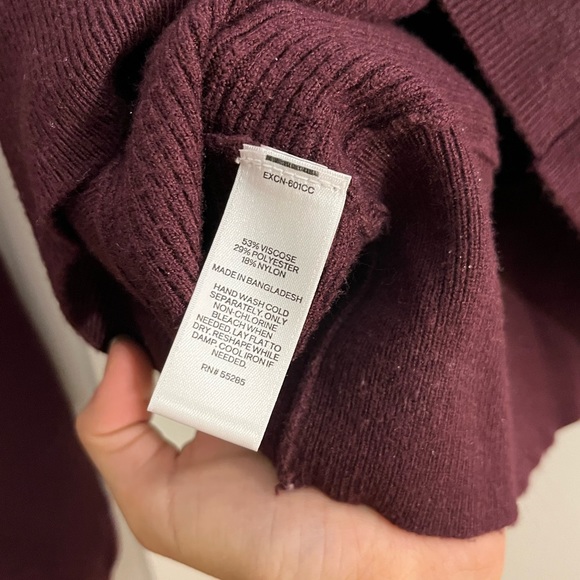 Express Burgundy Knit Cutout Sweater - Picture 4 of 4